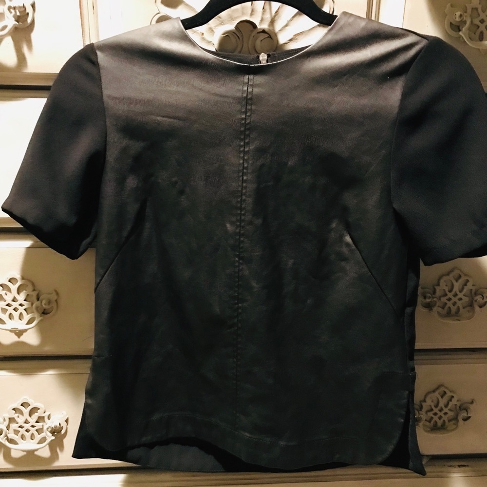 Leather blouse